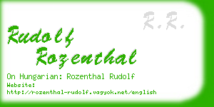 rudolf rozenthal business card